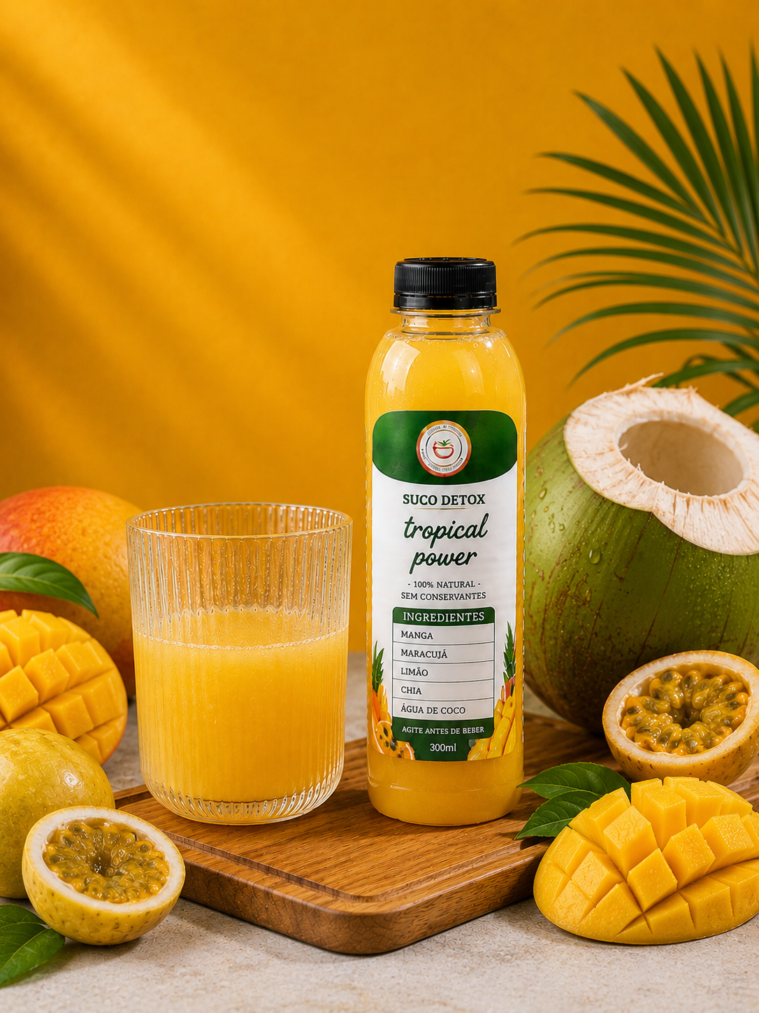 Suco detox Tropical Power da Foco Fit MG